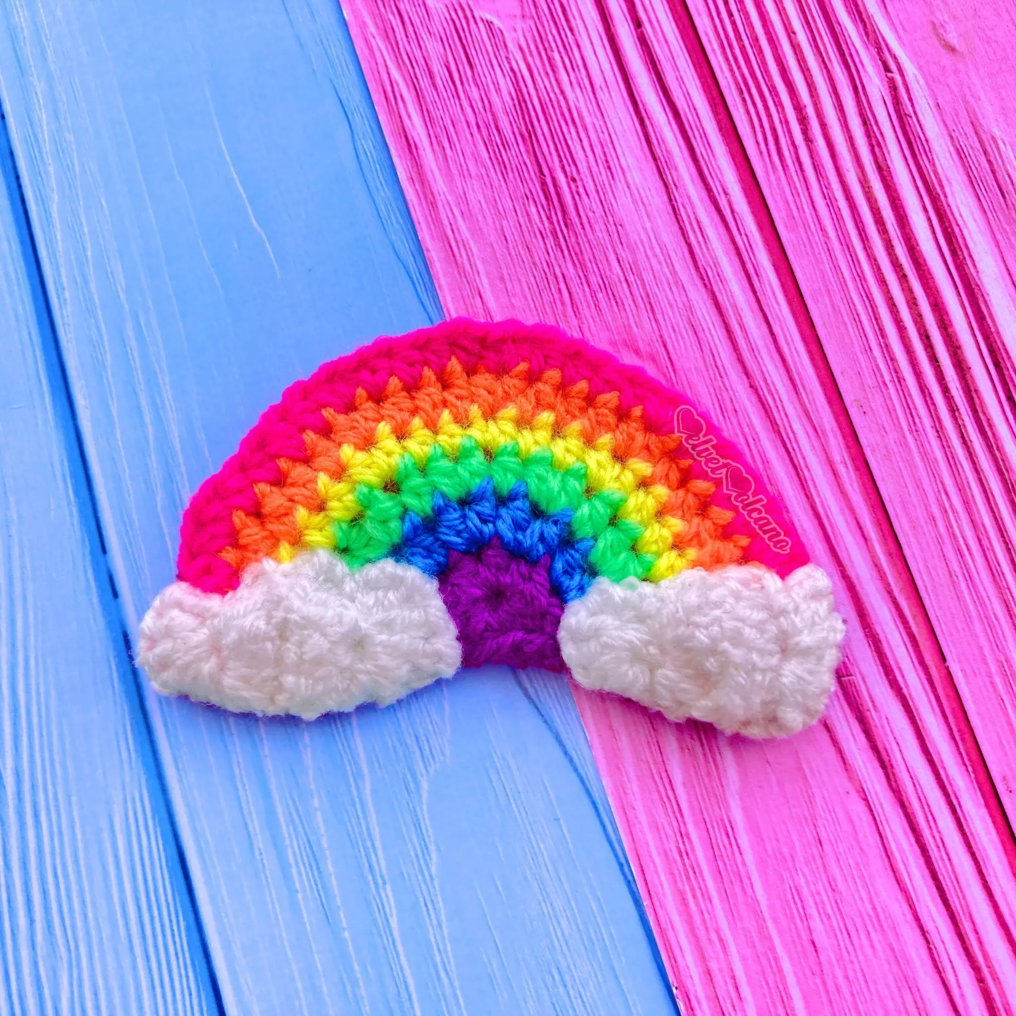 Neon Rainbow Cloud Hair Clip