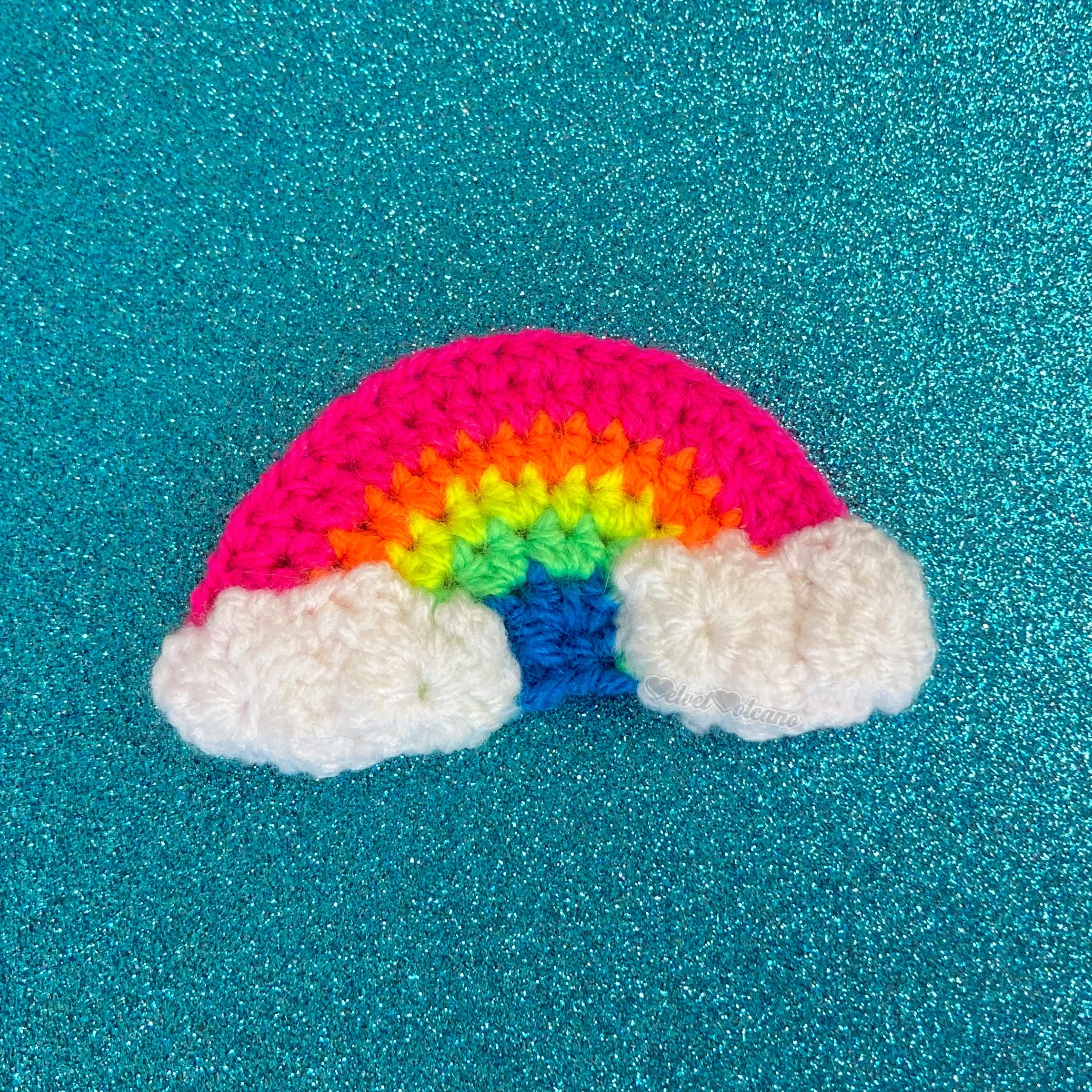 Neon Rainbow Cloud Hair Clip