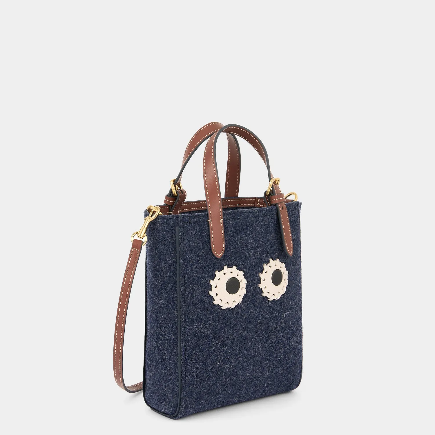 N/S Felt Mini Eyes Cross-body Tote