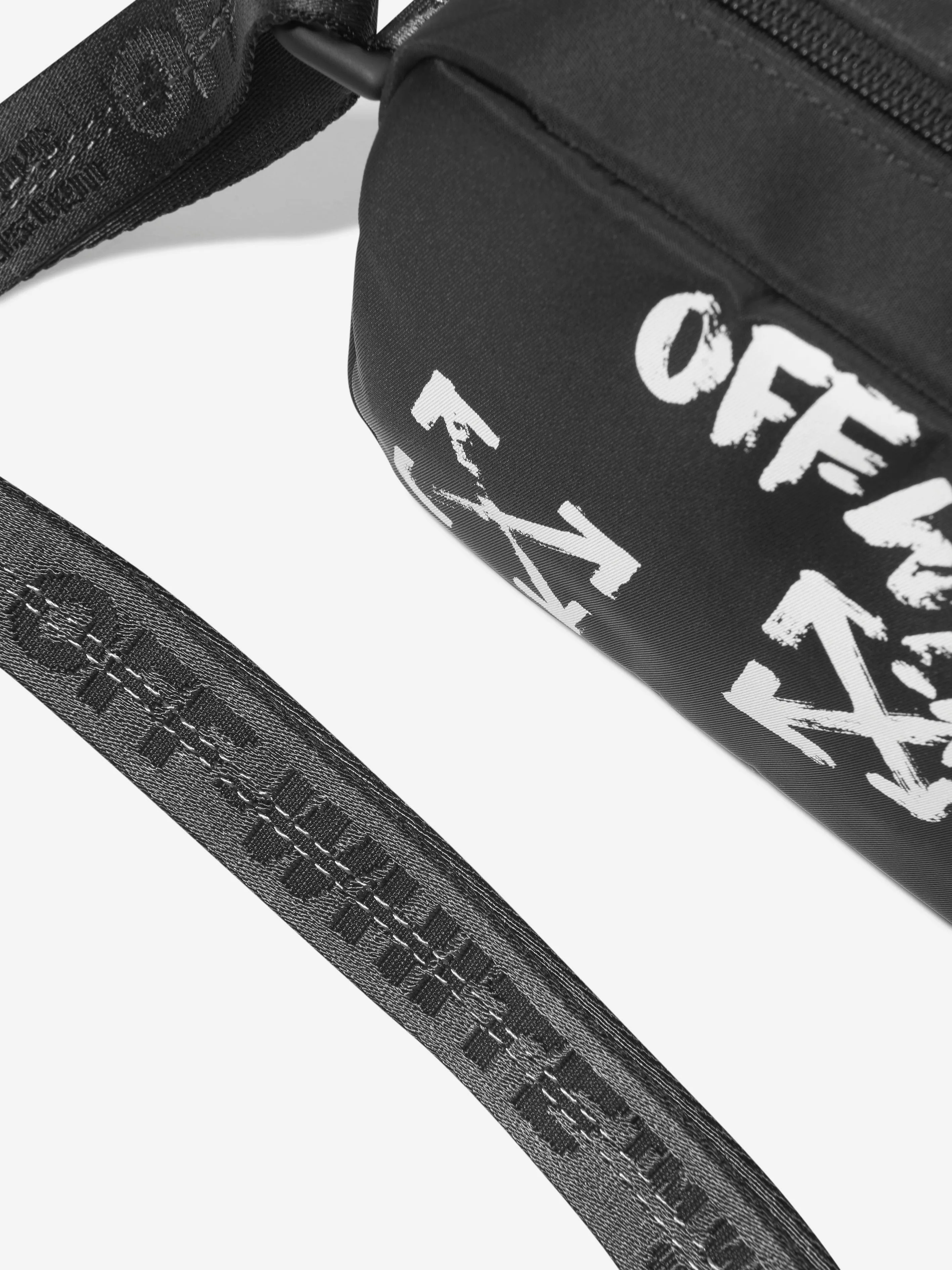 Off-White Girls Paint Script Crossbody Bag in Black