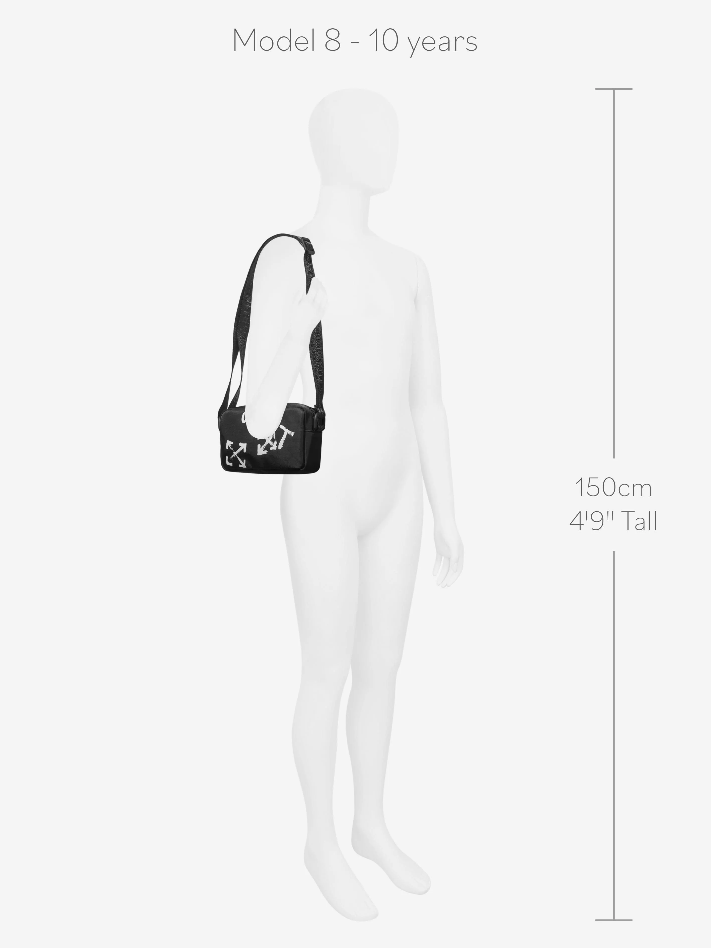 Off-White Girls Paint Script Crossbody Bag in Black