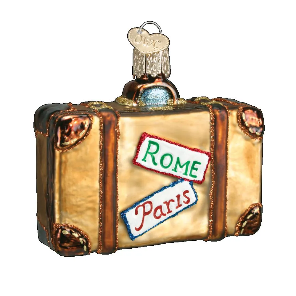 Old World Christmas Suitcase Ornament