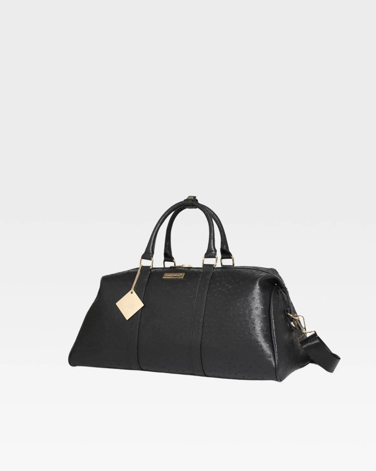 Ostrich Duffle Bag in Black