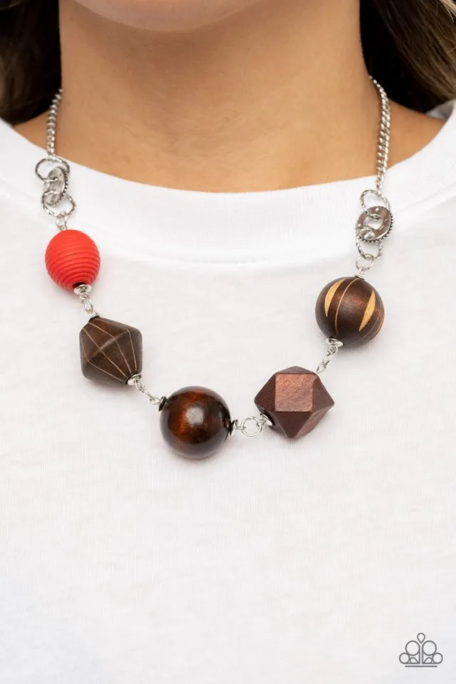 Paparazzi Necklace ~ Eco Extravaganza - Red