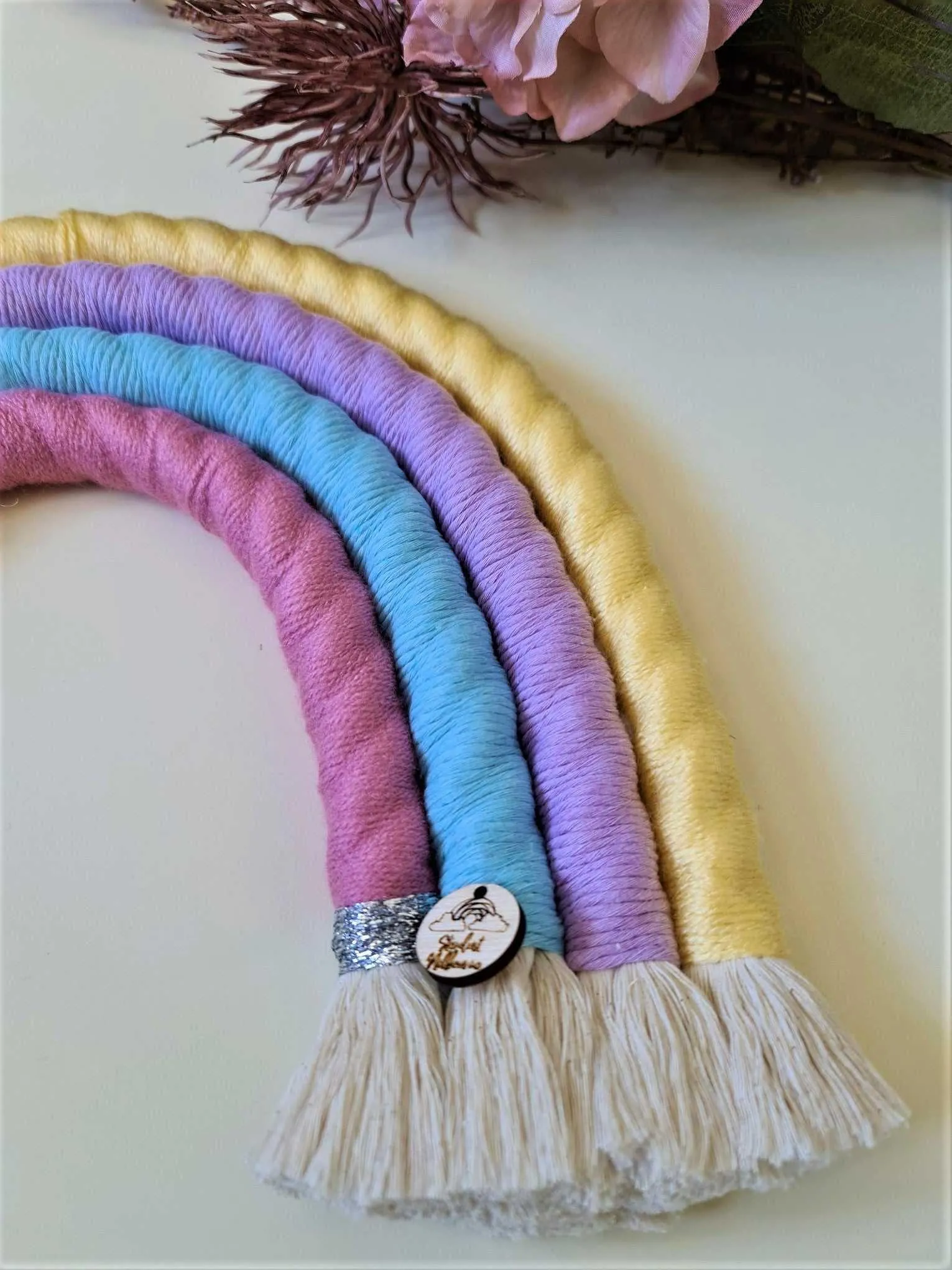 Pastel Dream Macrame Rainbow -Large