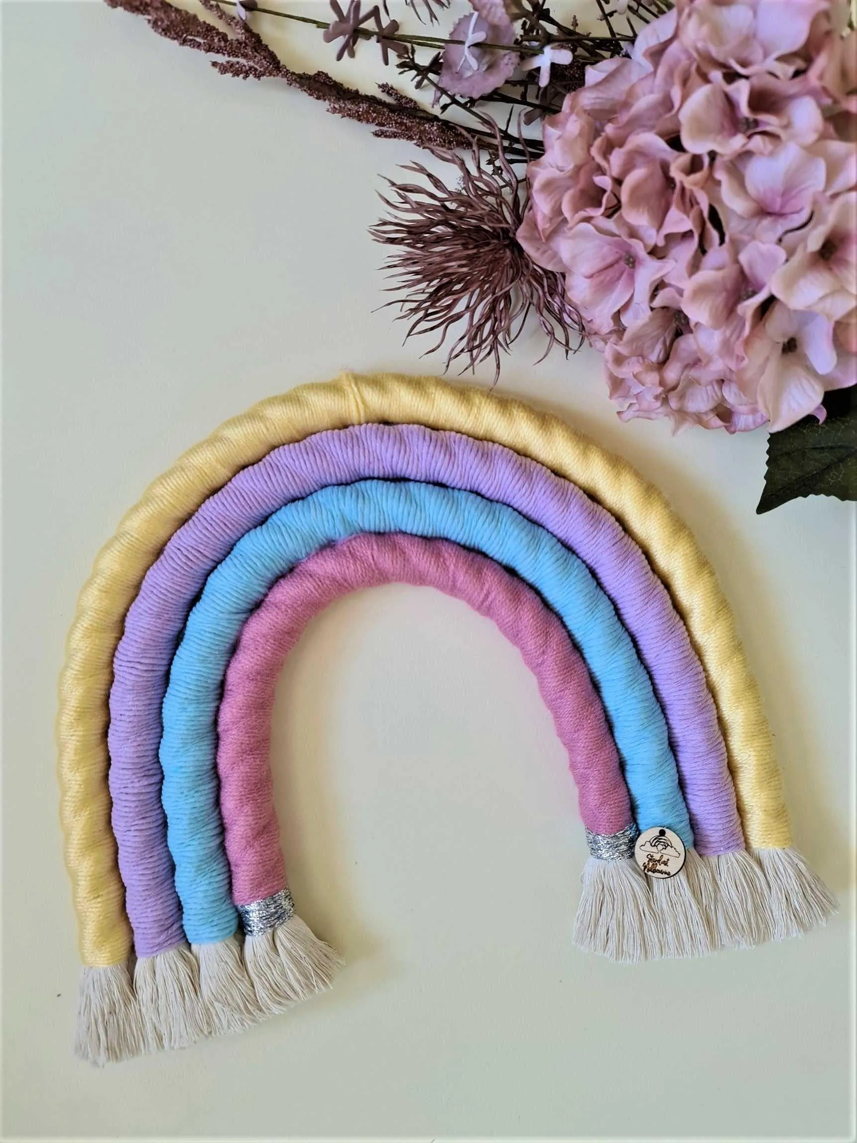 Pastel Dream Macrame Rainbow -Large