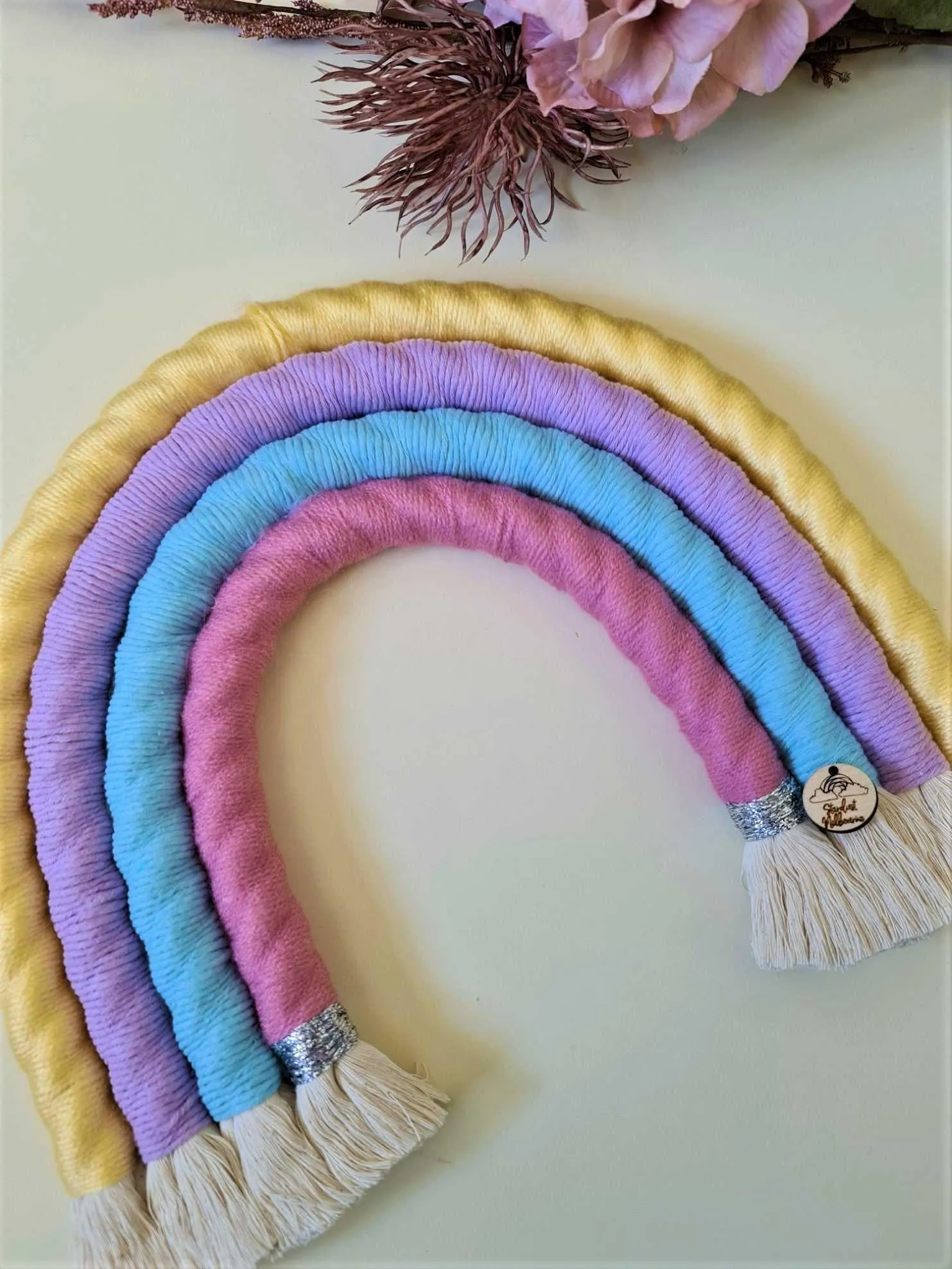 Pastel Dream Macrame Rainbow -Large