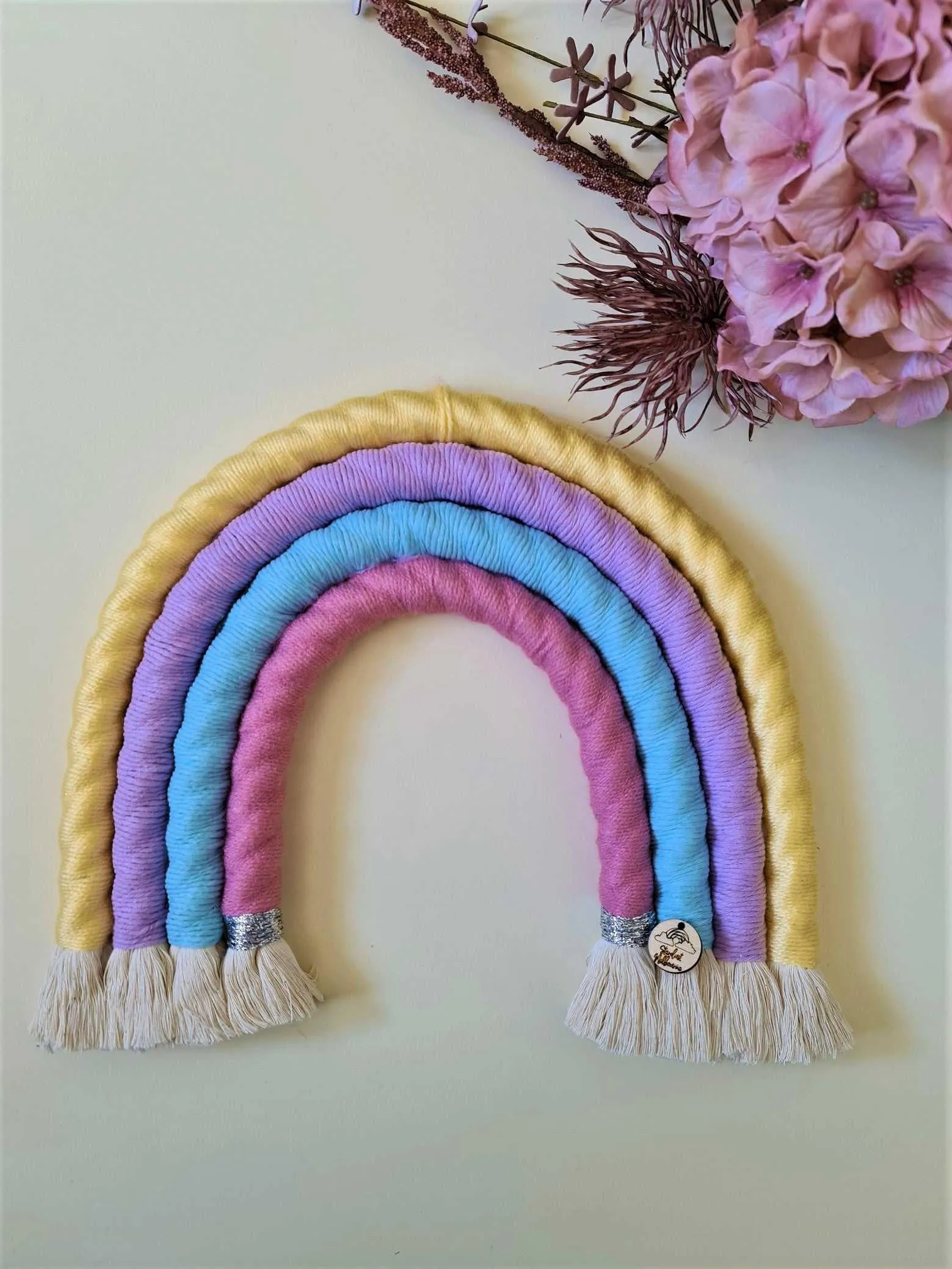 Pastel Dream Macrame Rainbow -Large