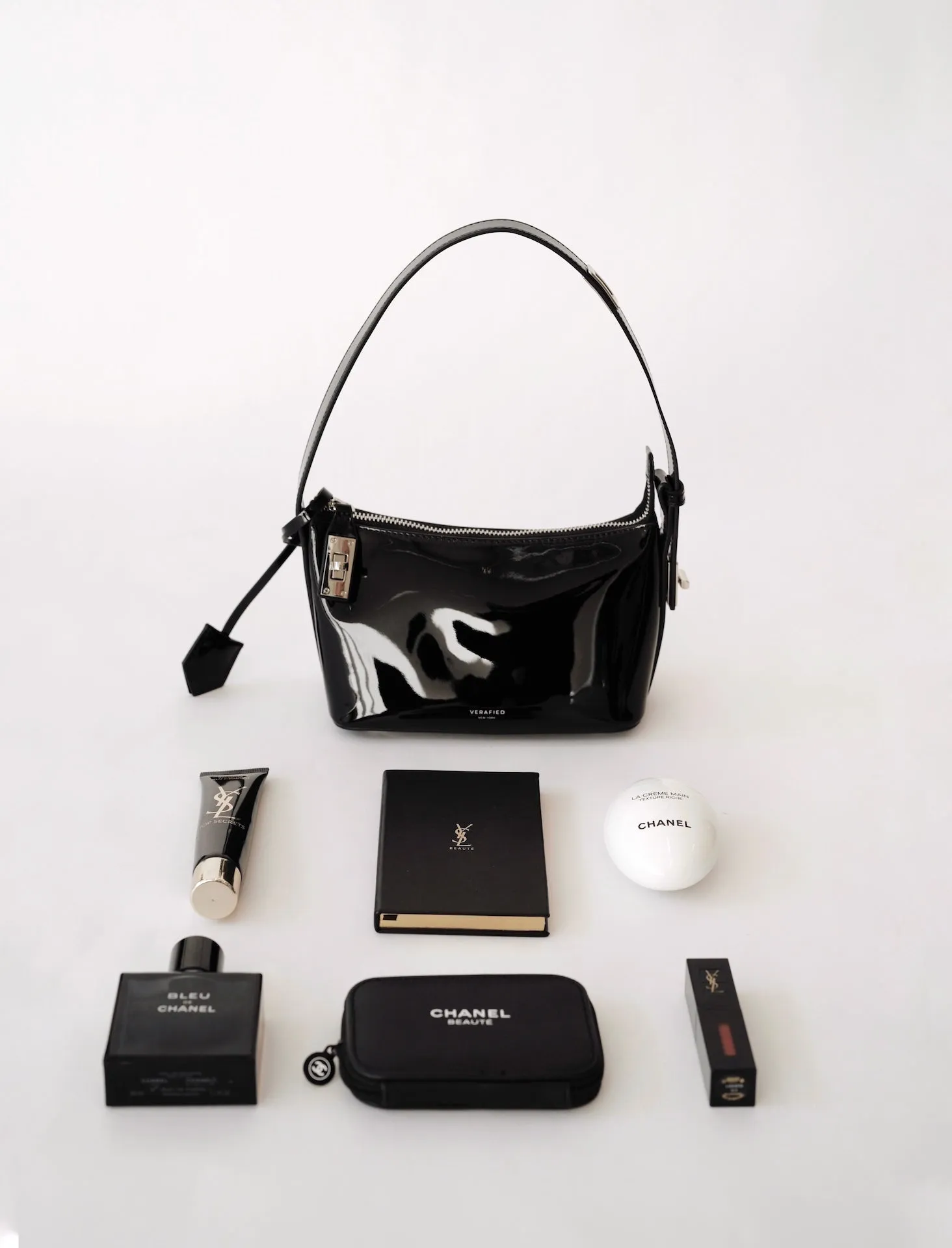 Patent Mini Silver Black Hobo Bag(Limited Edition)