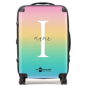 Personalised Rainbow Ombre Gradient Suitcase