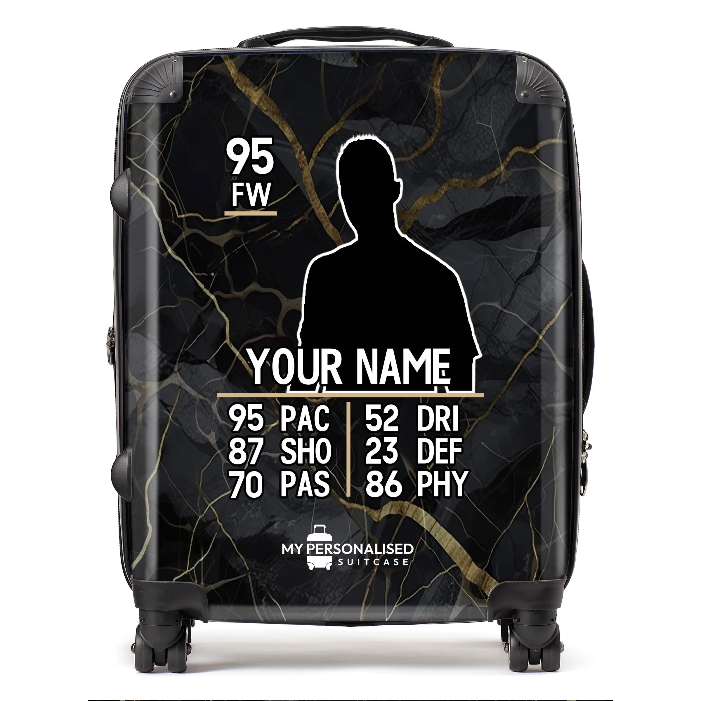 Personalised Suitcase - Football Player Card