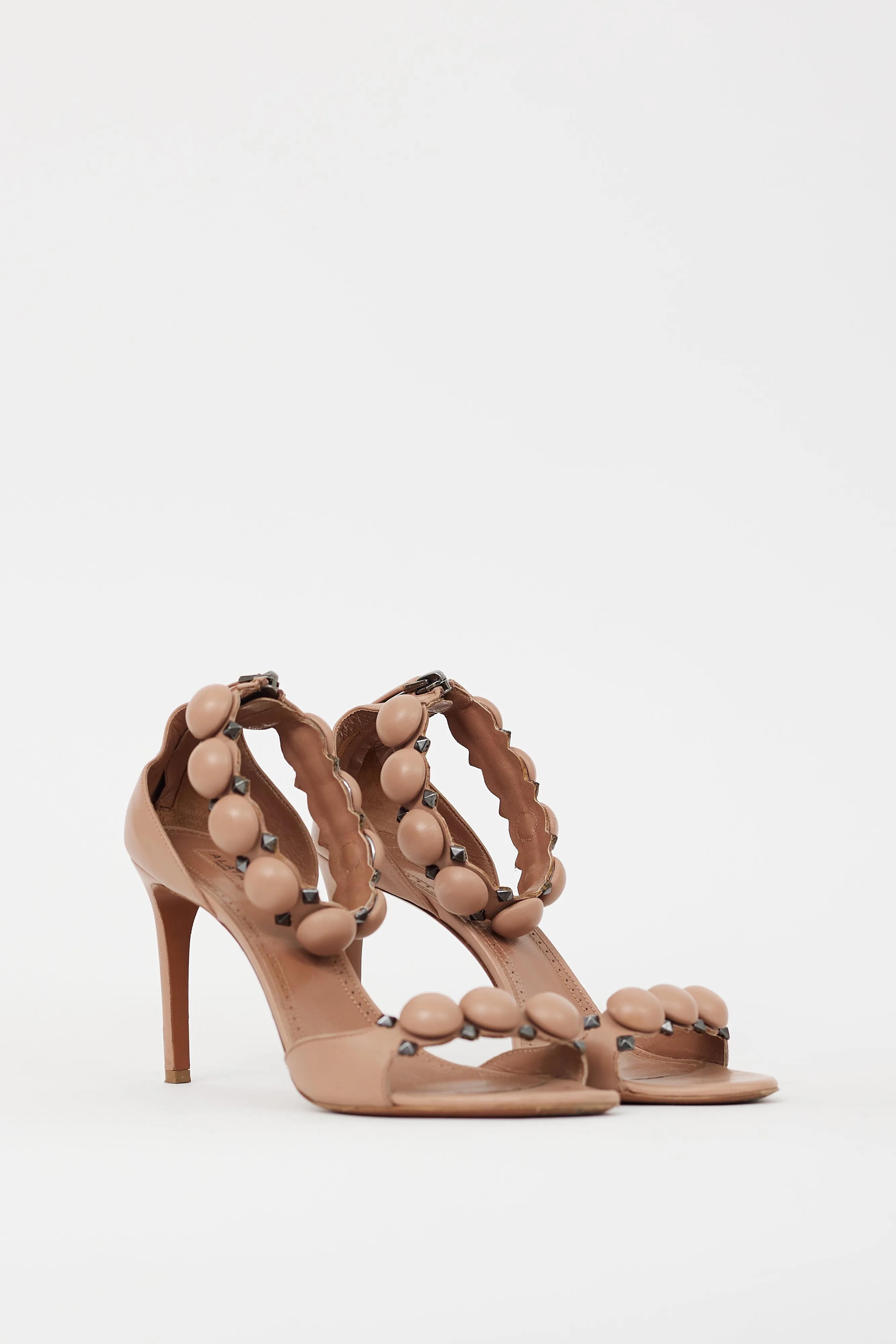 Pink & Silver Leather Bombe Sandal