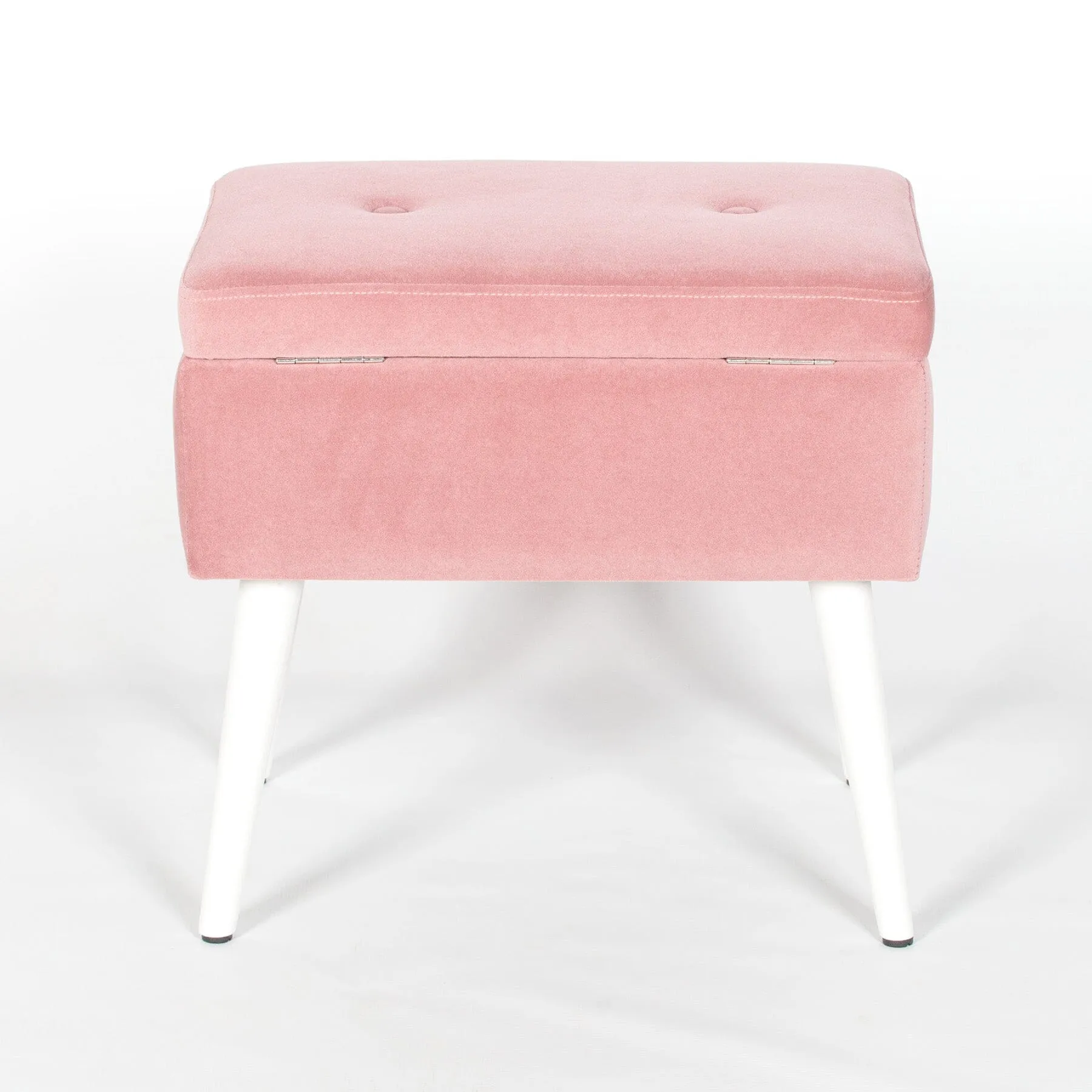 Pink Suitcase Stool With White Legs