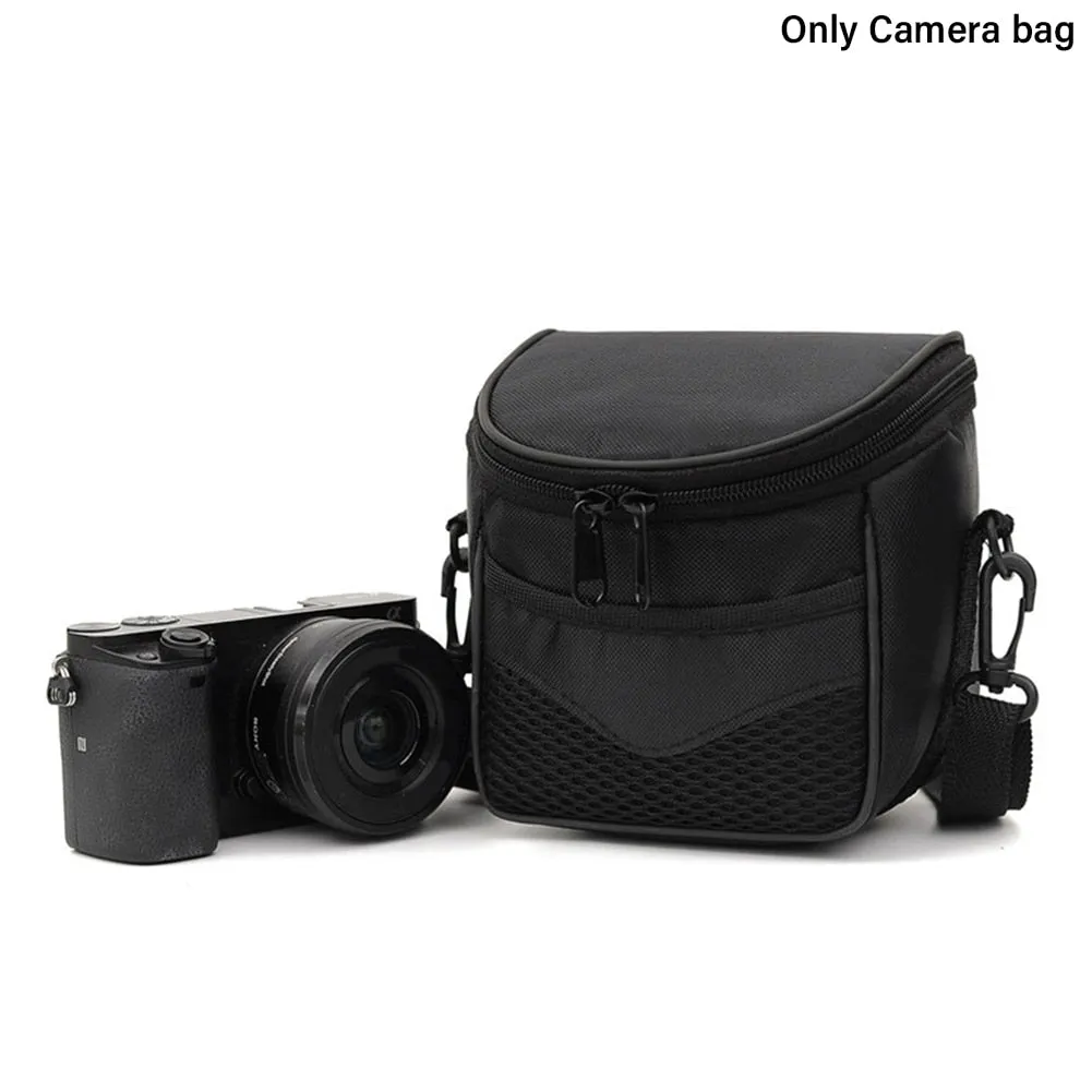 Portable Camera Bag Waterproof Adjustable Strap Travel Lightweight Small Storage Case Durable Solid Double Zippers Outdoor