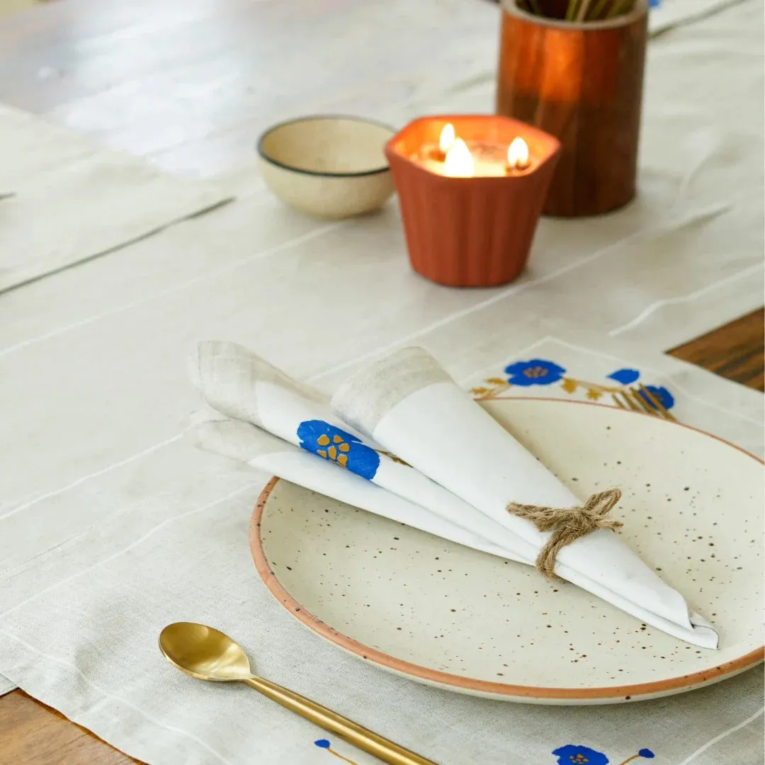 Pravaah Aaral hemp table napkin set | limited edition