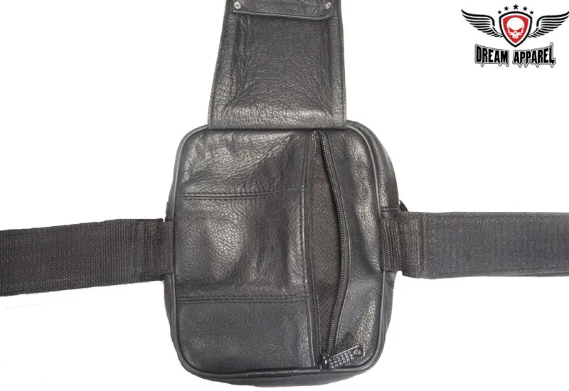 Premium Leather Thigh Bags With Gun Pocket