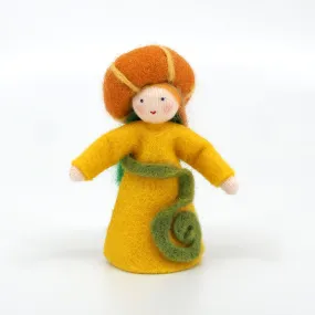 Pumpkin Fairy Felted Waldorf Doll