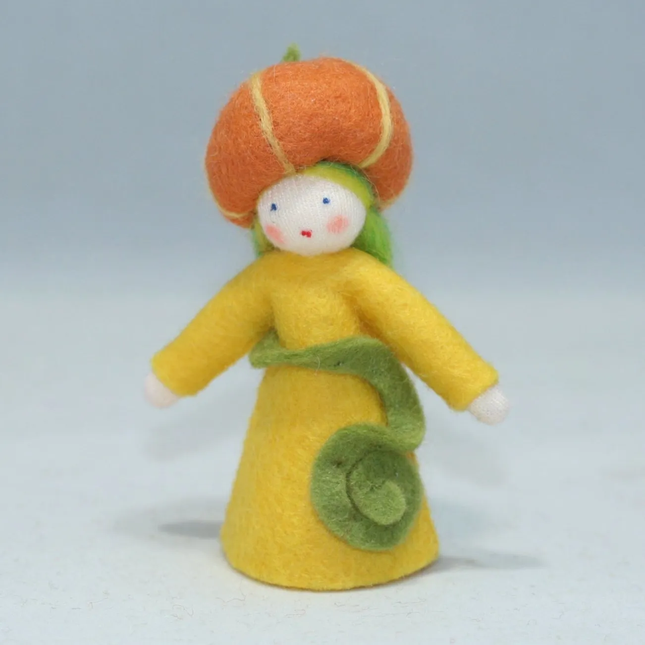 Pumpkin Fairy Felted Waldorf Doll