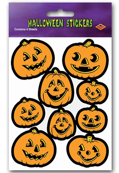 Pumpkin Stickers - 19cm - 36 Stickers