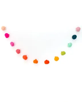 Rainbow Pumpkins Felt Garland