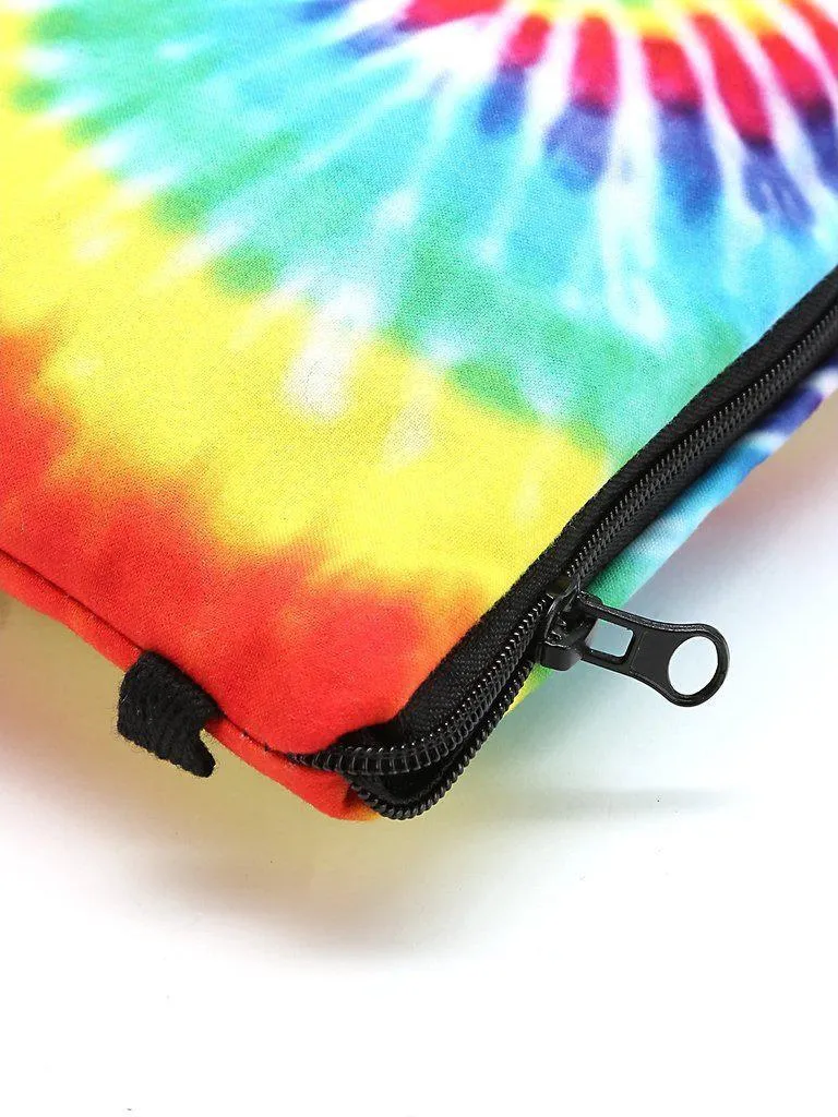 Rainbow Spiral Tie Dye Makeup Bag