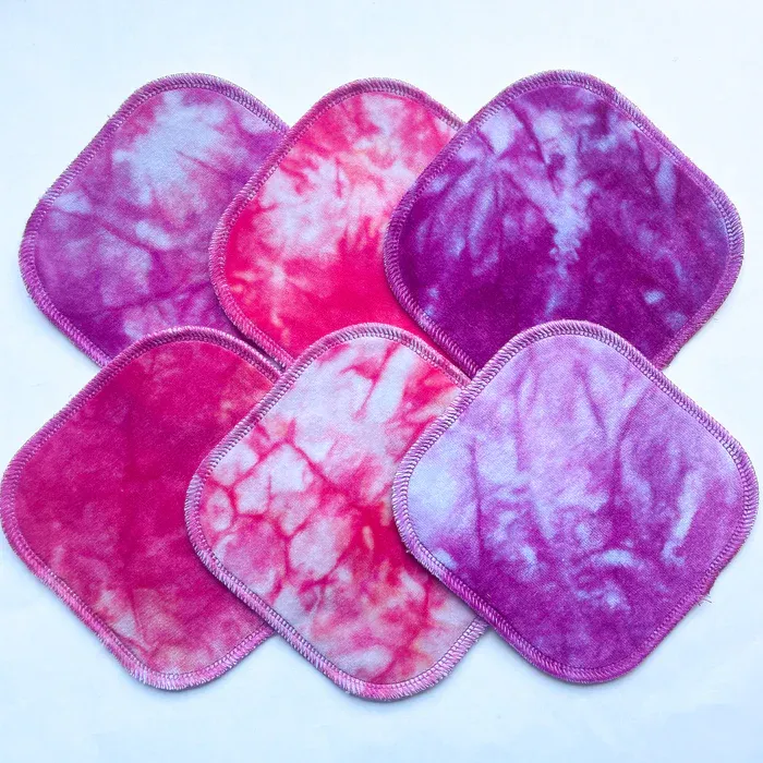 Rainbow Waters Tie Dye Organic Bamboo Wipes - Viva Magenta  :: 6 pack