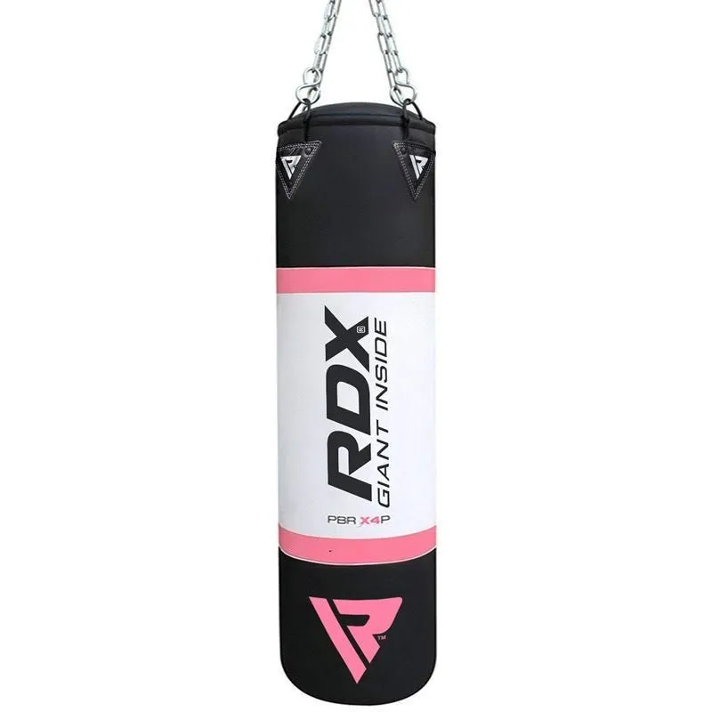 RDX X4 4ft 4-in-1 Punch Bag with gloves & wall Bracket Unfilled Set