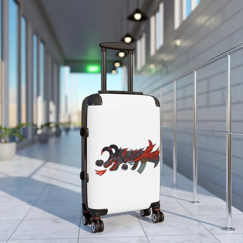 Red Black Dragon Gun Cabin Suitcase