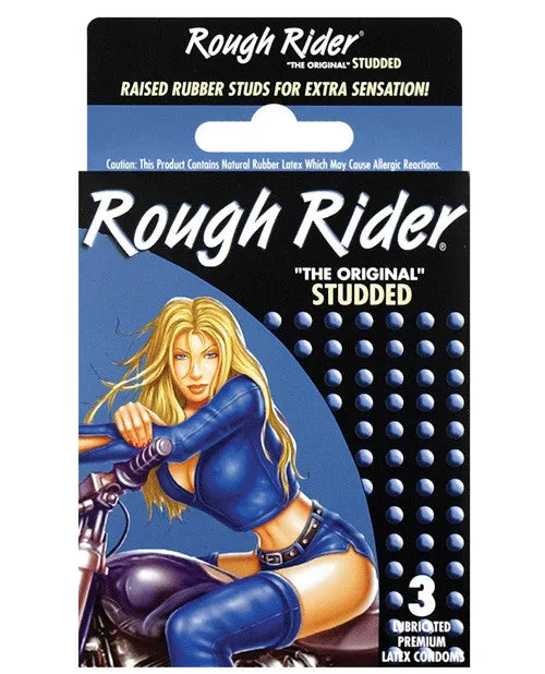 Rough Rider Studded Condom - Box Of 3