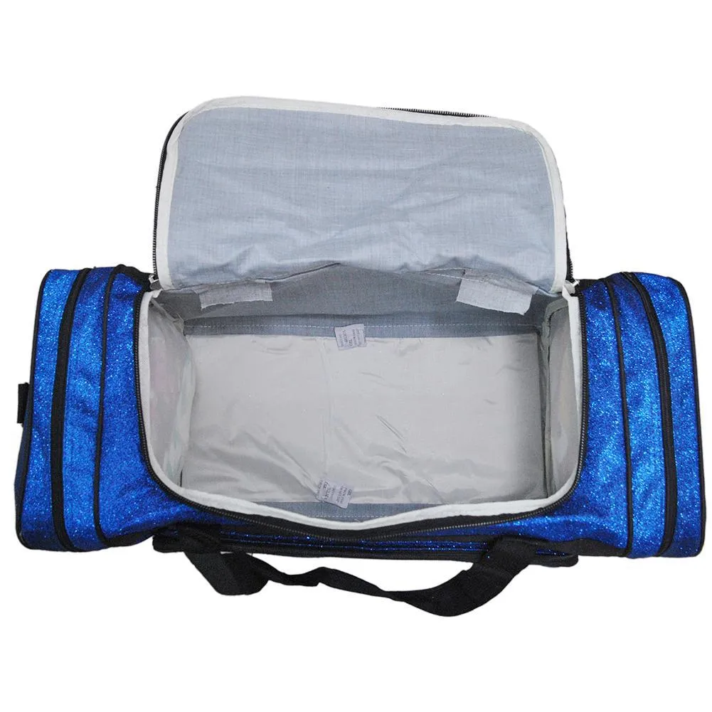 Royal Blue Glitter NGIL Canvas 23" Duffle Bag