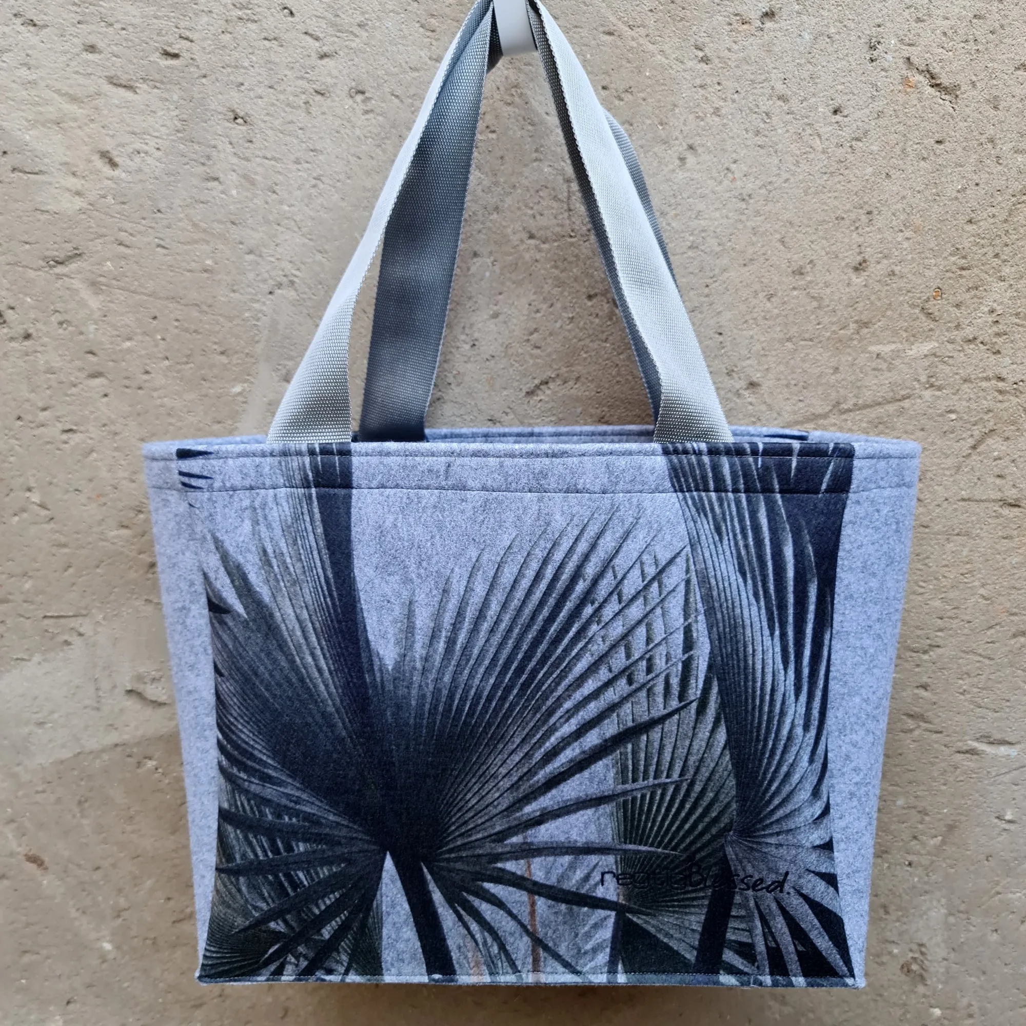 Sage Palms - Recycled Felt Teacher Bag