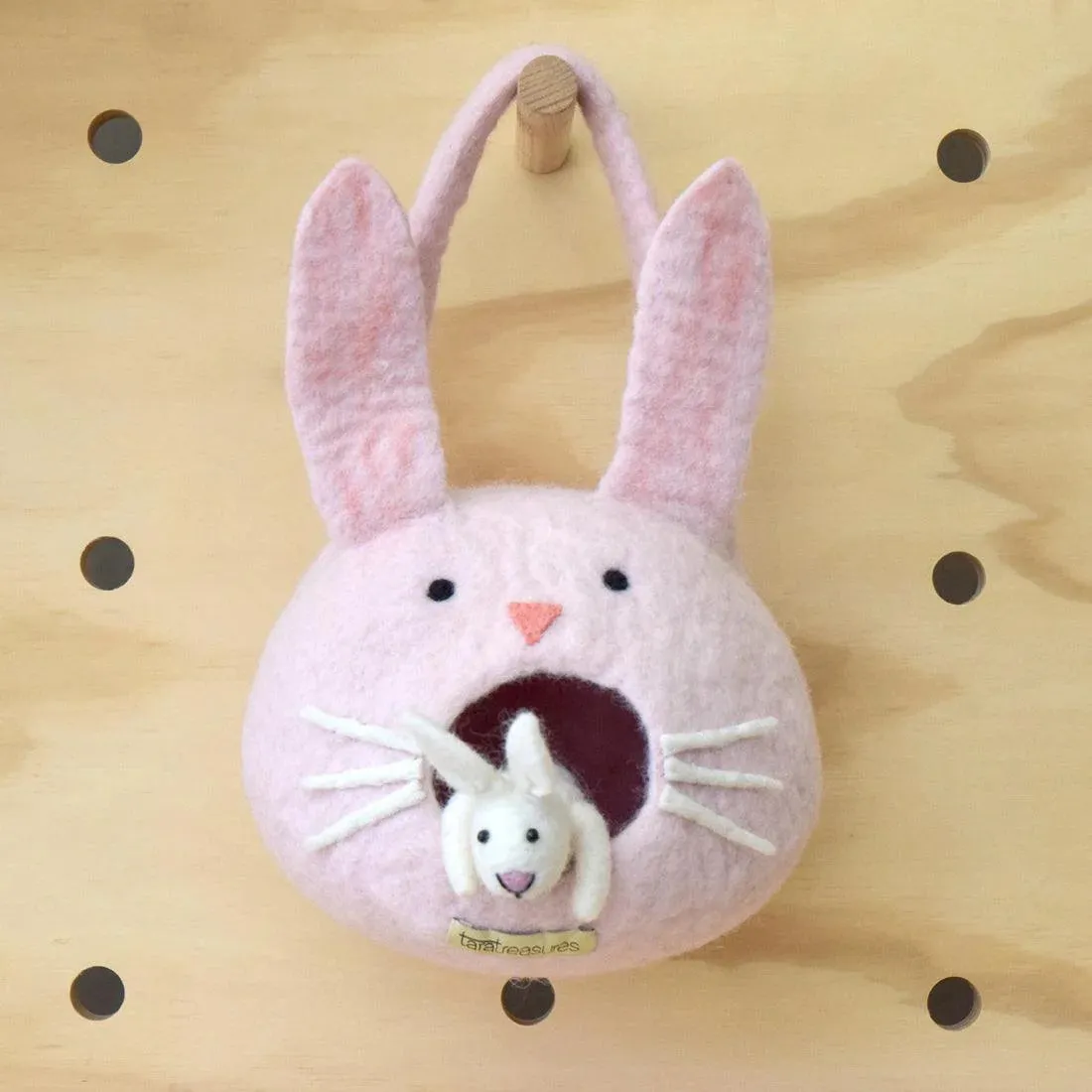 Sale Felt Rabbit House Bag with Rabbit Toy