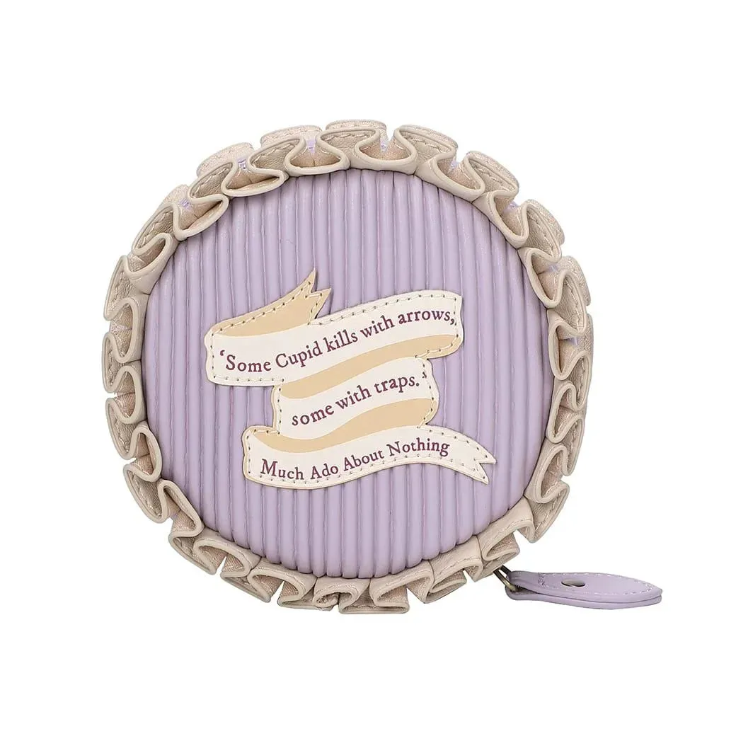 Shakespeare Round Zip Coin Purse "Much Ado About Nothing"