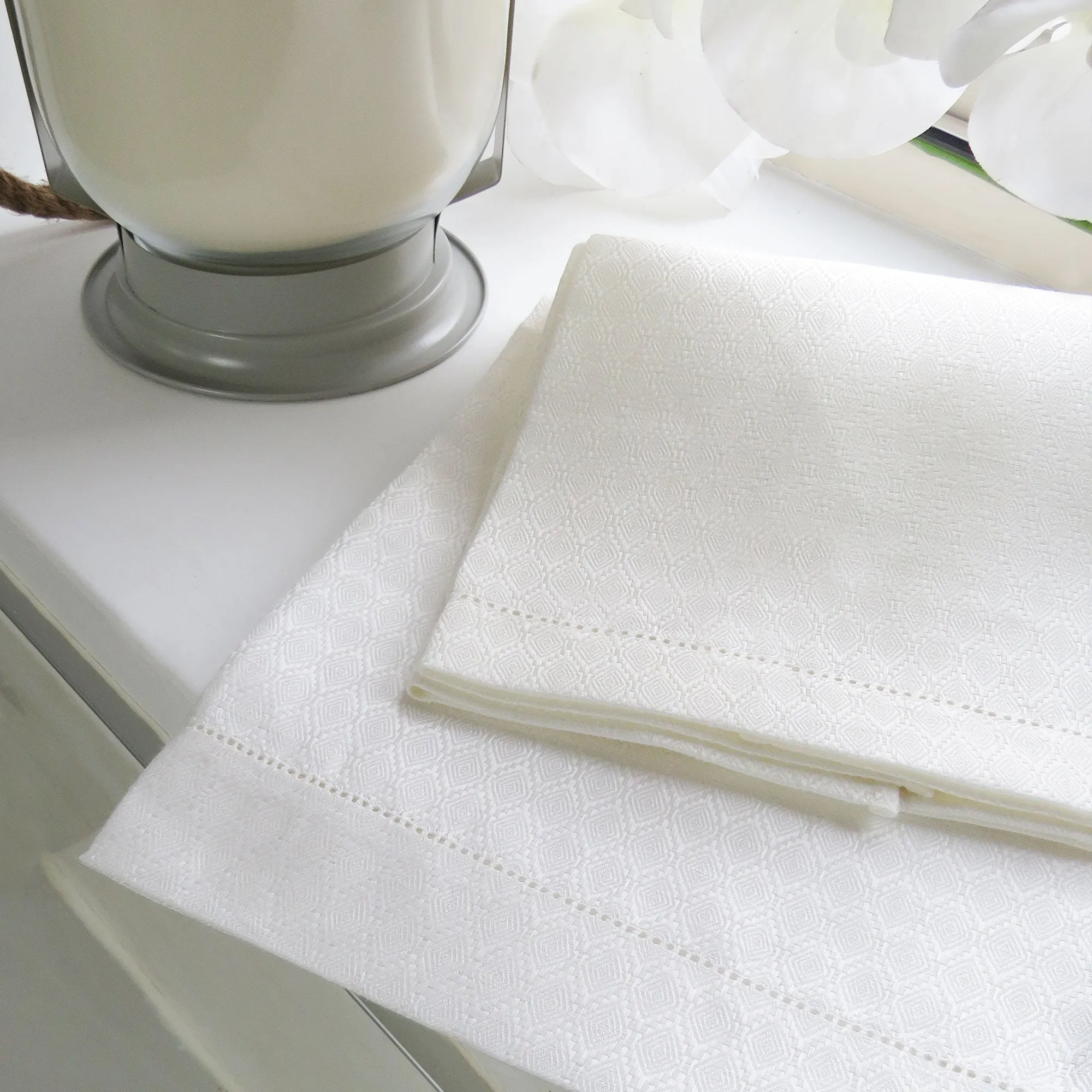 Single Damask Irish Linen Towel