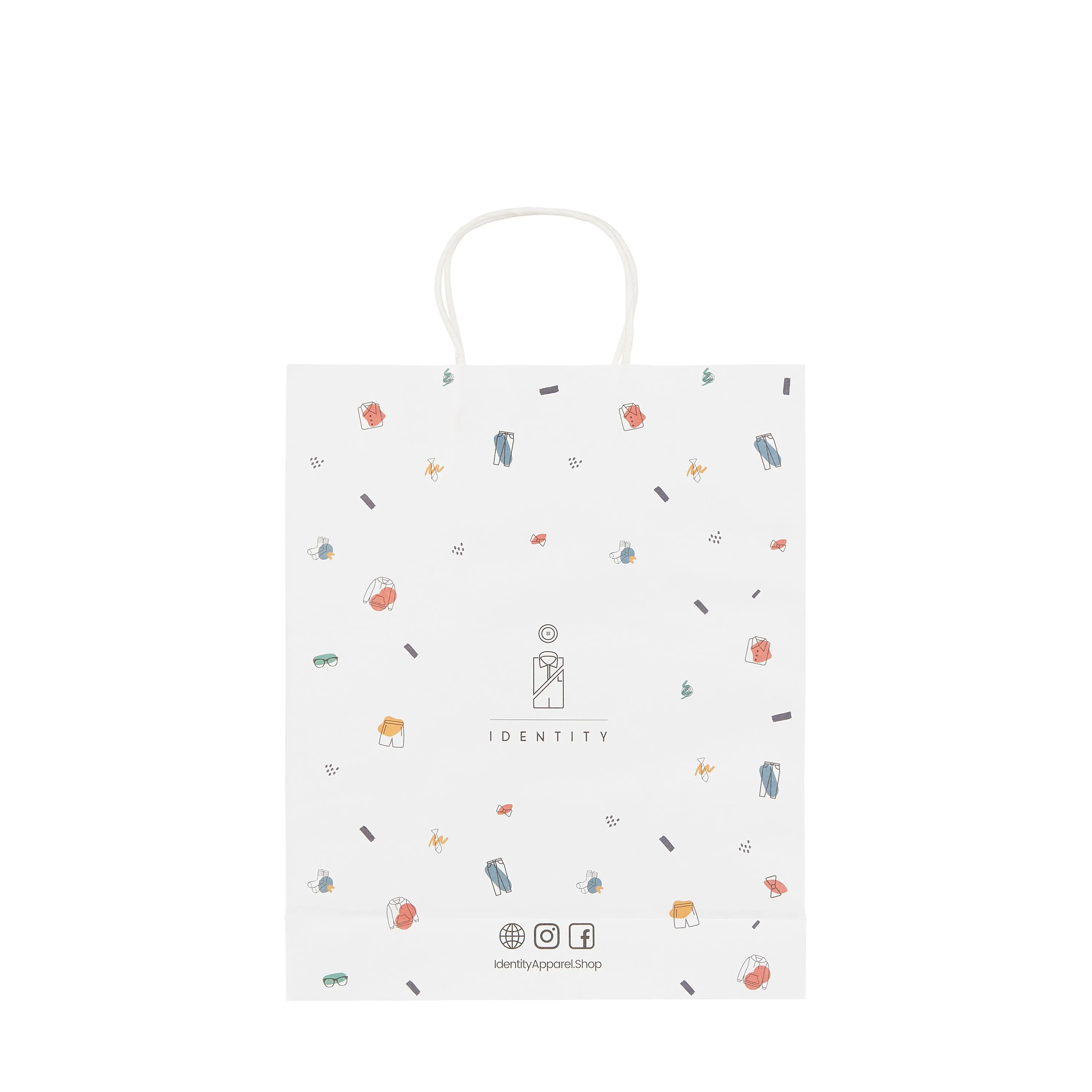 Single Paper Bag with Color Print for Gifting