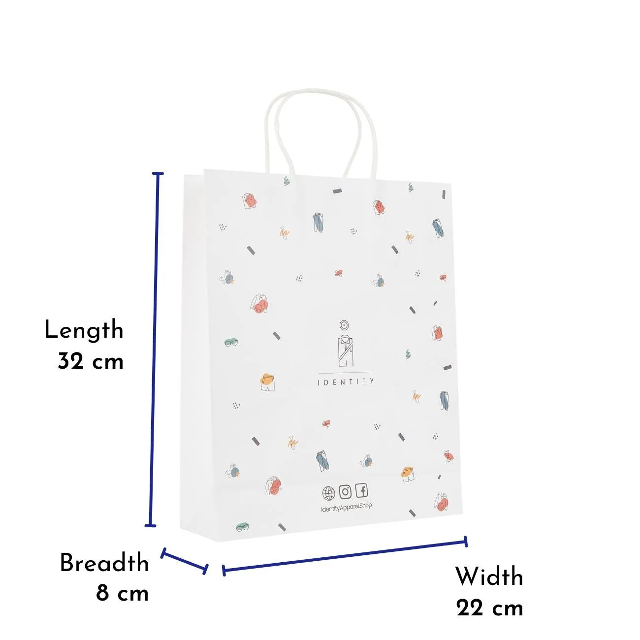 Single Paper Bag with Color Print for Gifting