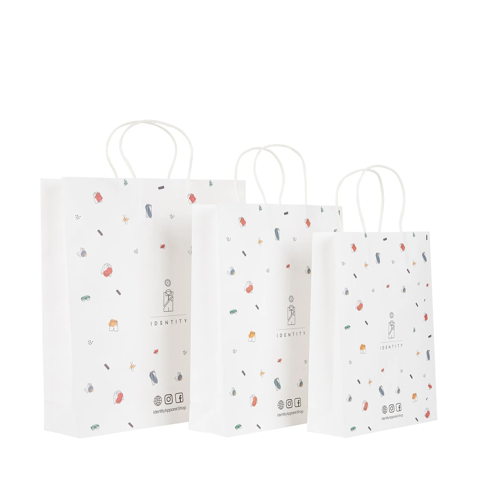 Single Paper Bag with Color Print for Gifting