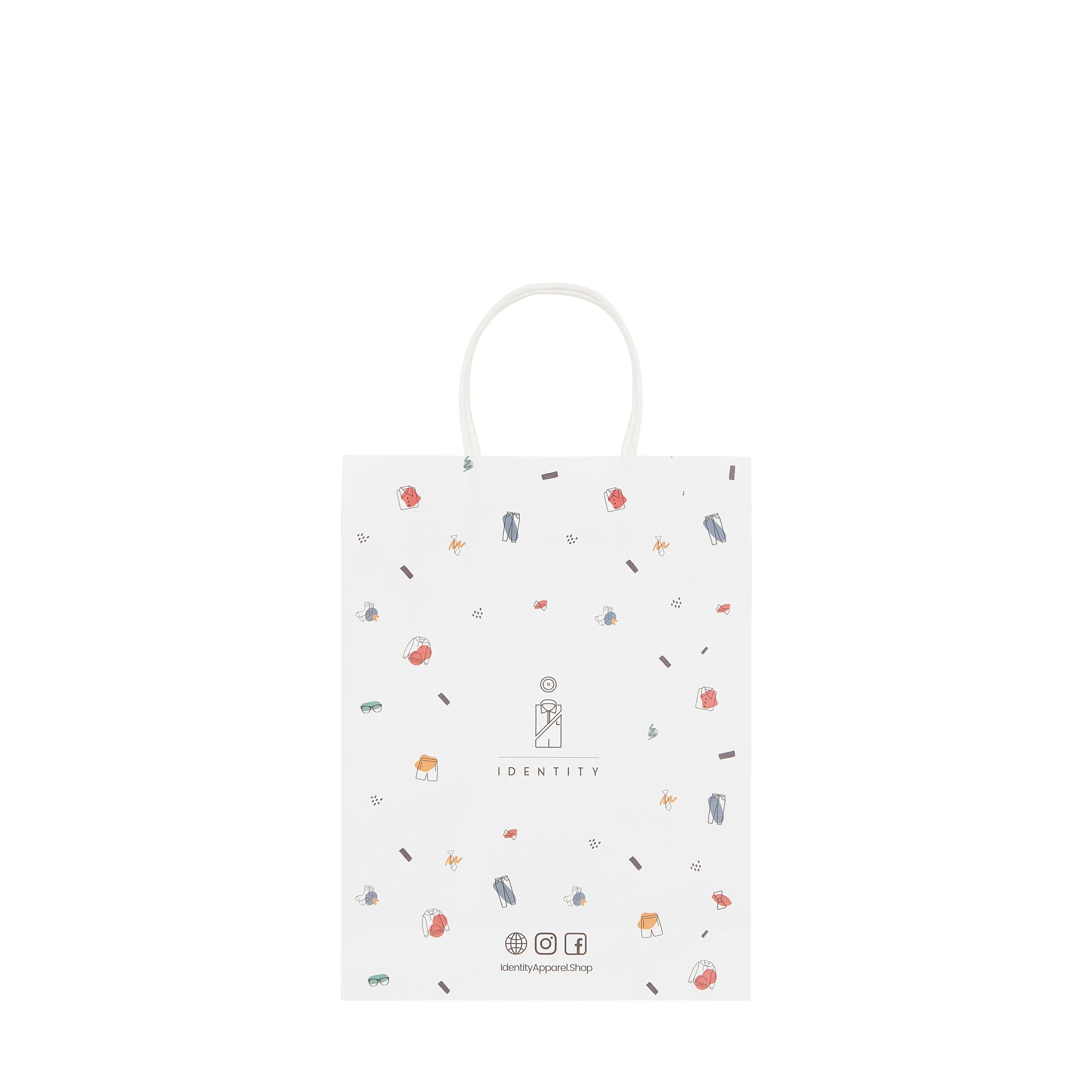 Single Paper Bag with Color Print for Gifting