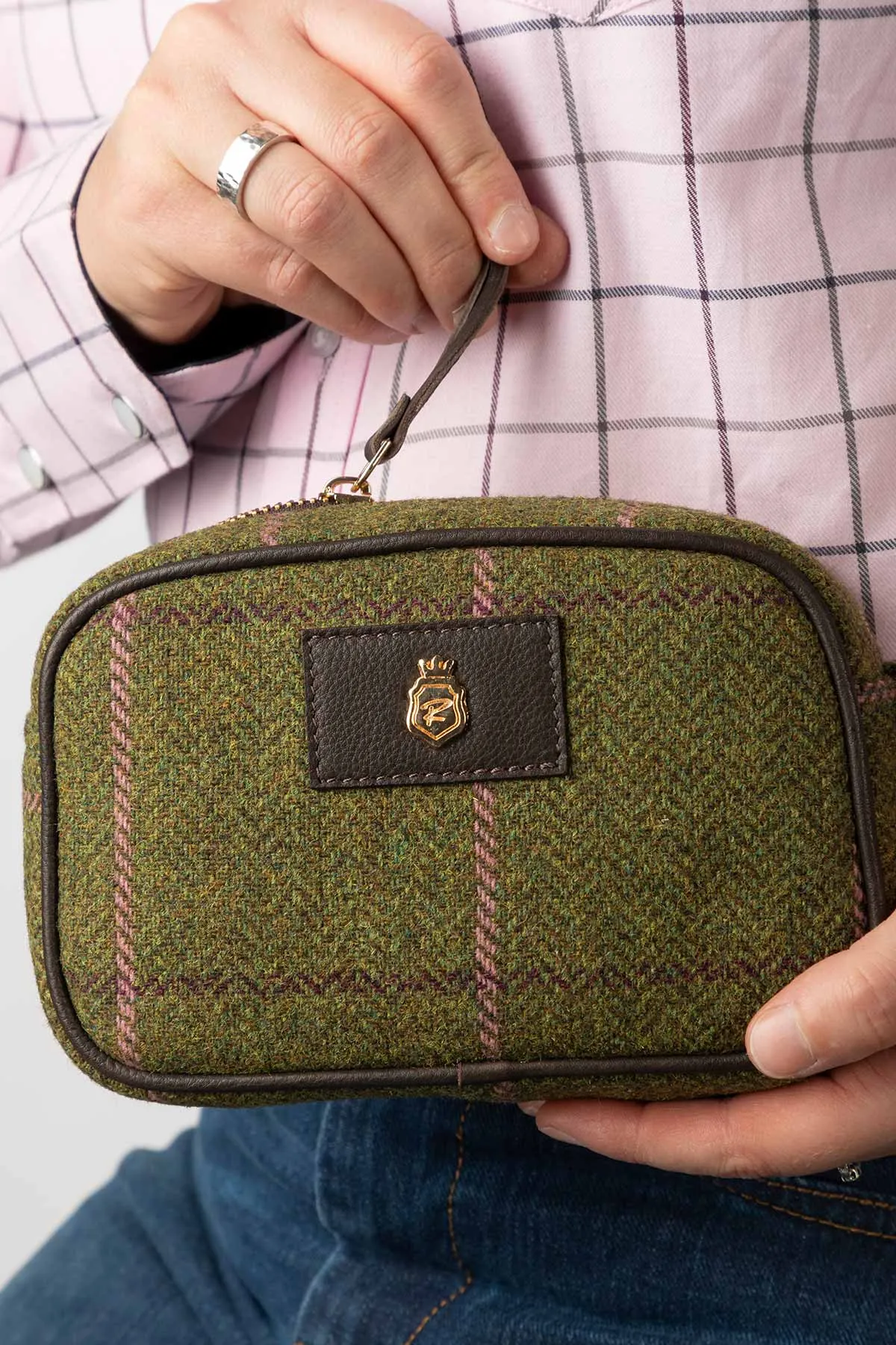 Small Tweed Makeup Bag - Helmsley