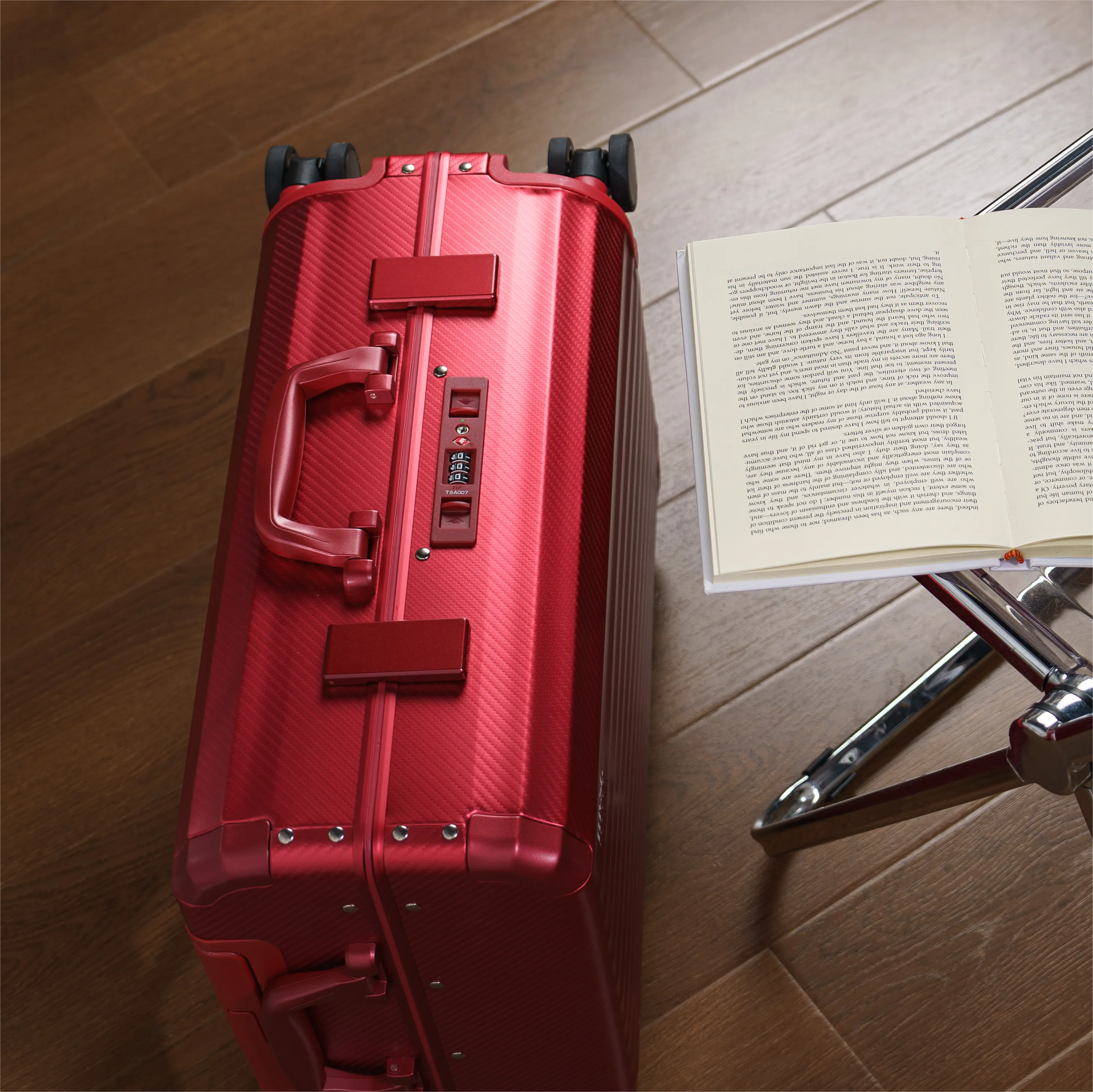 SPACE Aluminum Suitcase Red