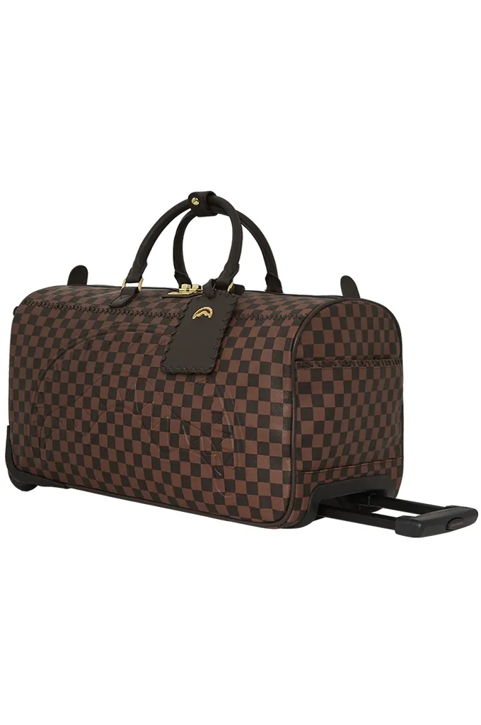 Sprayground Core Embossed Check From Paris With Love Wheely Duffle Bag