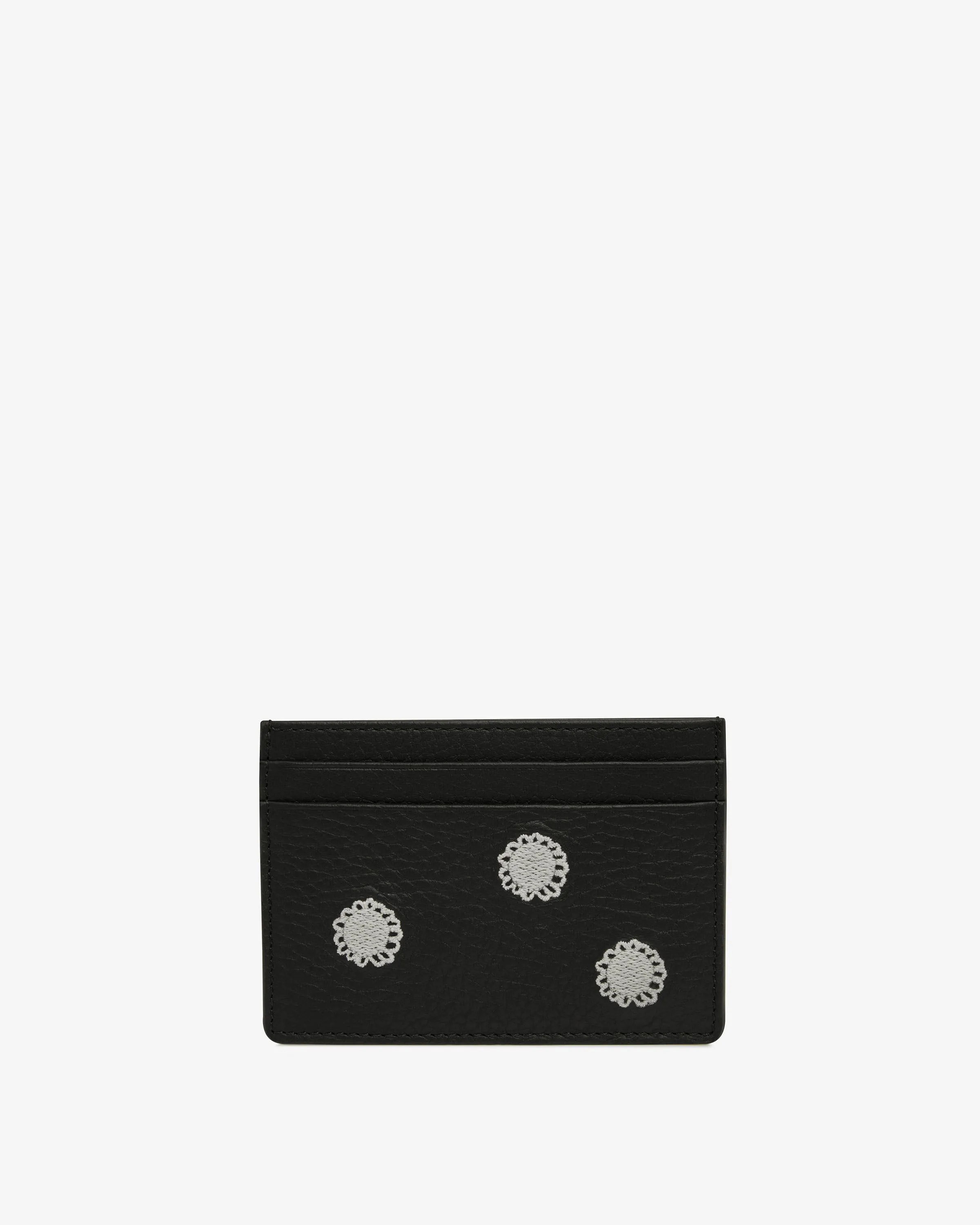 Strathberry x Shrimps Cardholder - Black Embroidery