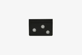 Strathberry x Shrimps Cardholder - Black Embroidery