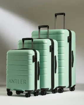 Suitcase Set in Aspen Green - Logo