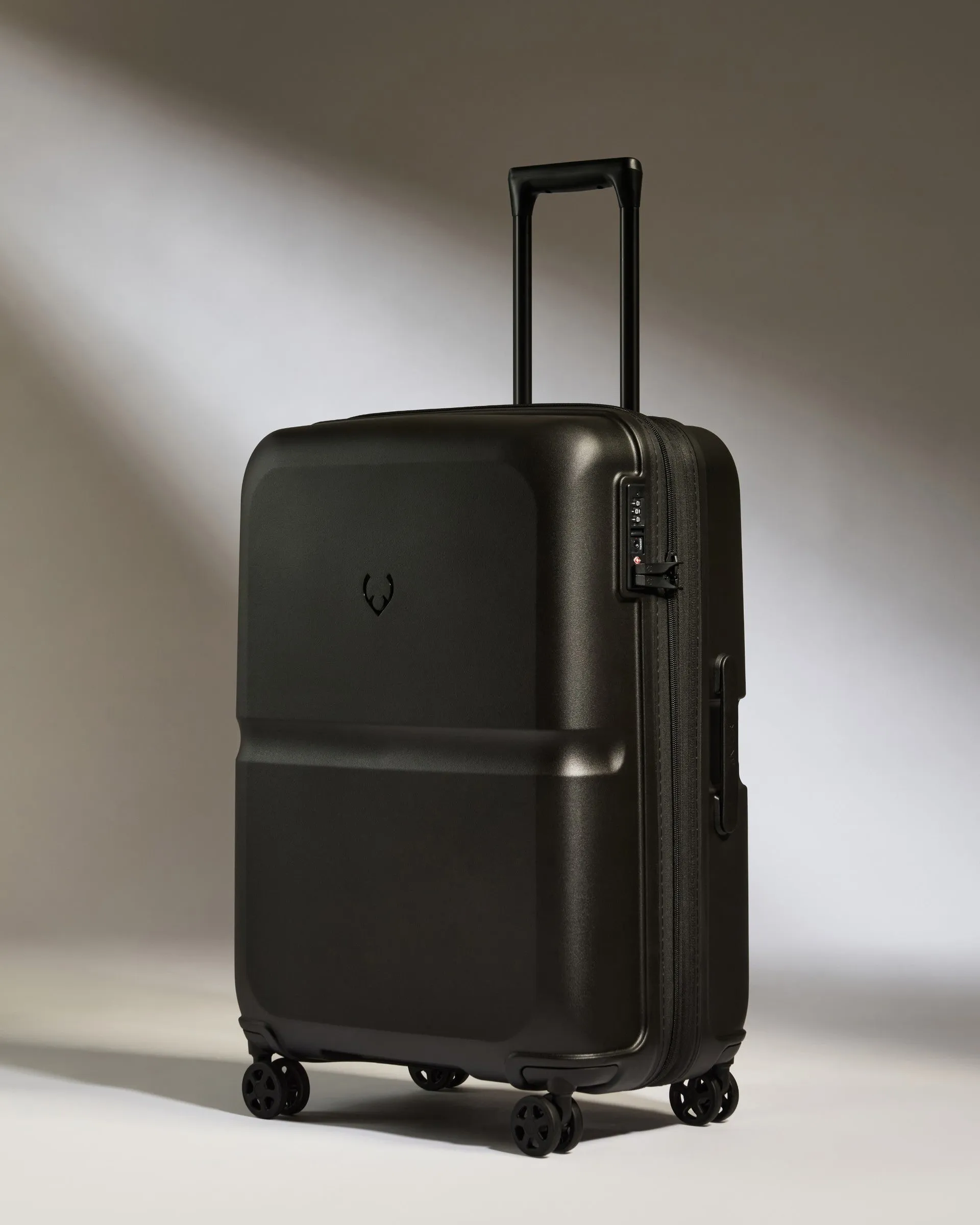 Suitcase Set in Black - Single Stripe