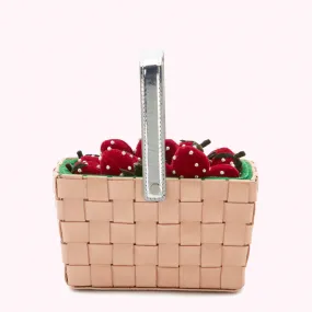 TAN SOMERSET STRAWBERRY PUNNET BASKET BAG