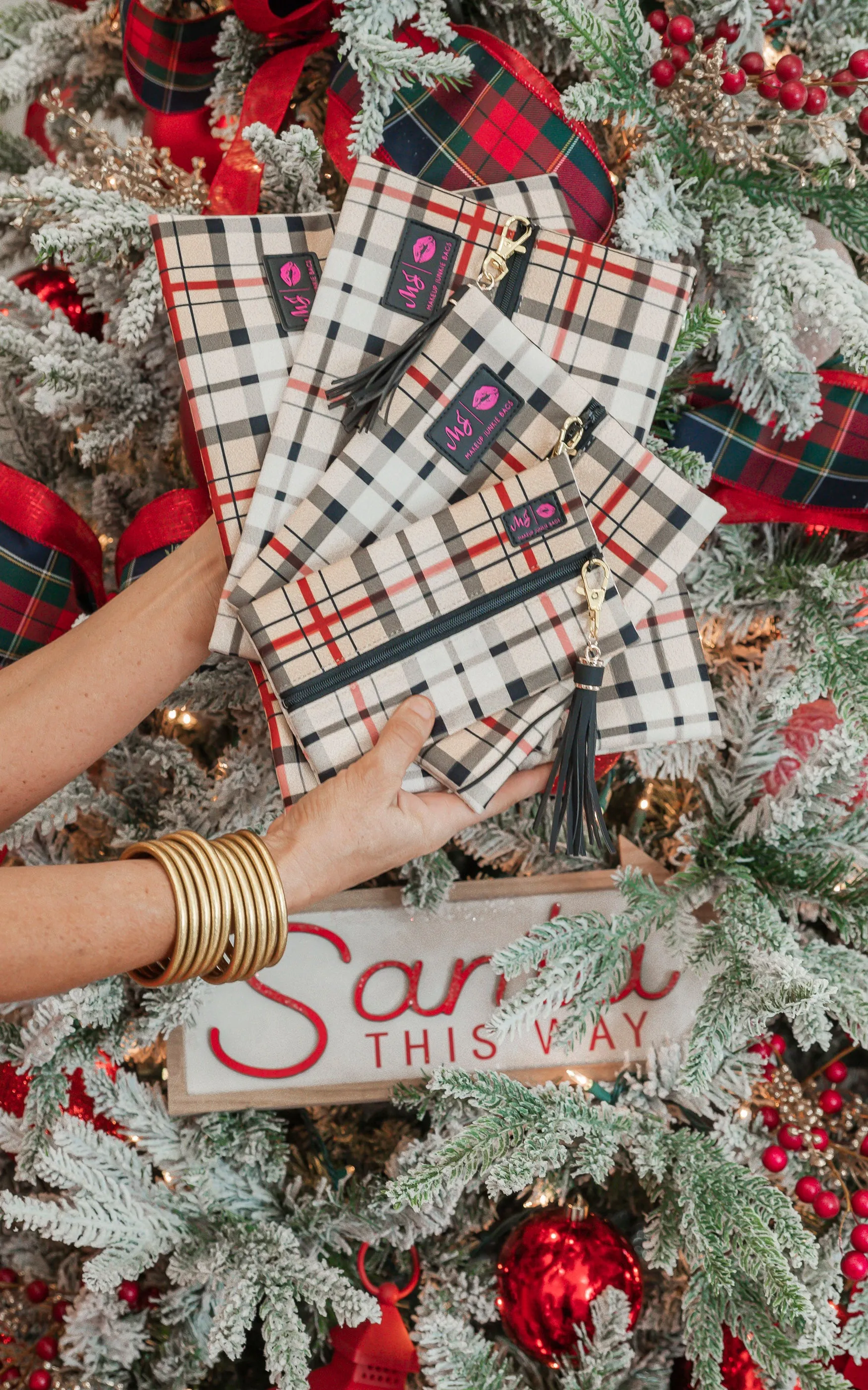 Taupe Tartan Set - Makeup Junkie Holiday Collab w/ Bad Habit - Coupon Code Excluded