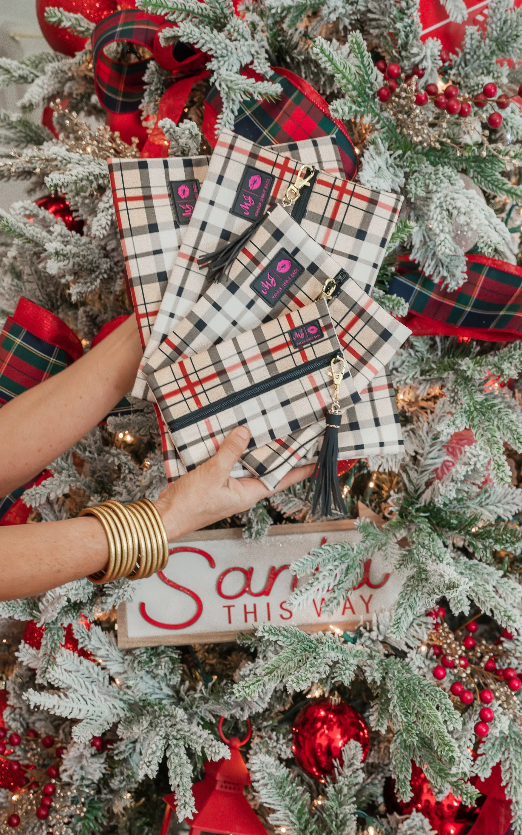 Taupe Tartan Set - Makeup Junkie Holiday Collab w/ Bad Habit - Coupon Code Excluded