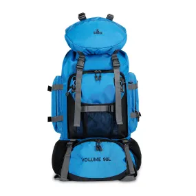 THE CLOWNFISH Summit Seeker 90 Litres Polyester Travel Backpack for Mountaineering Outdoor Sport Camp Hiking Trekking Bag Camping Rucksack Bagpack Bags (Sky Blue)