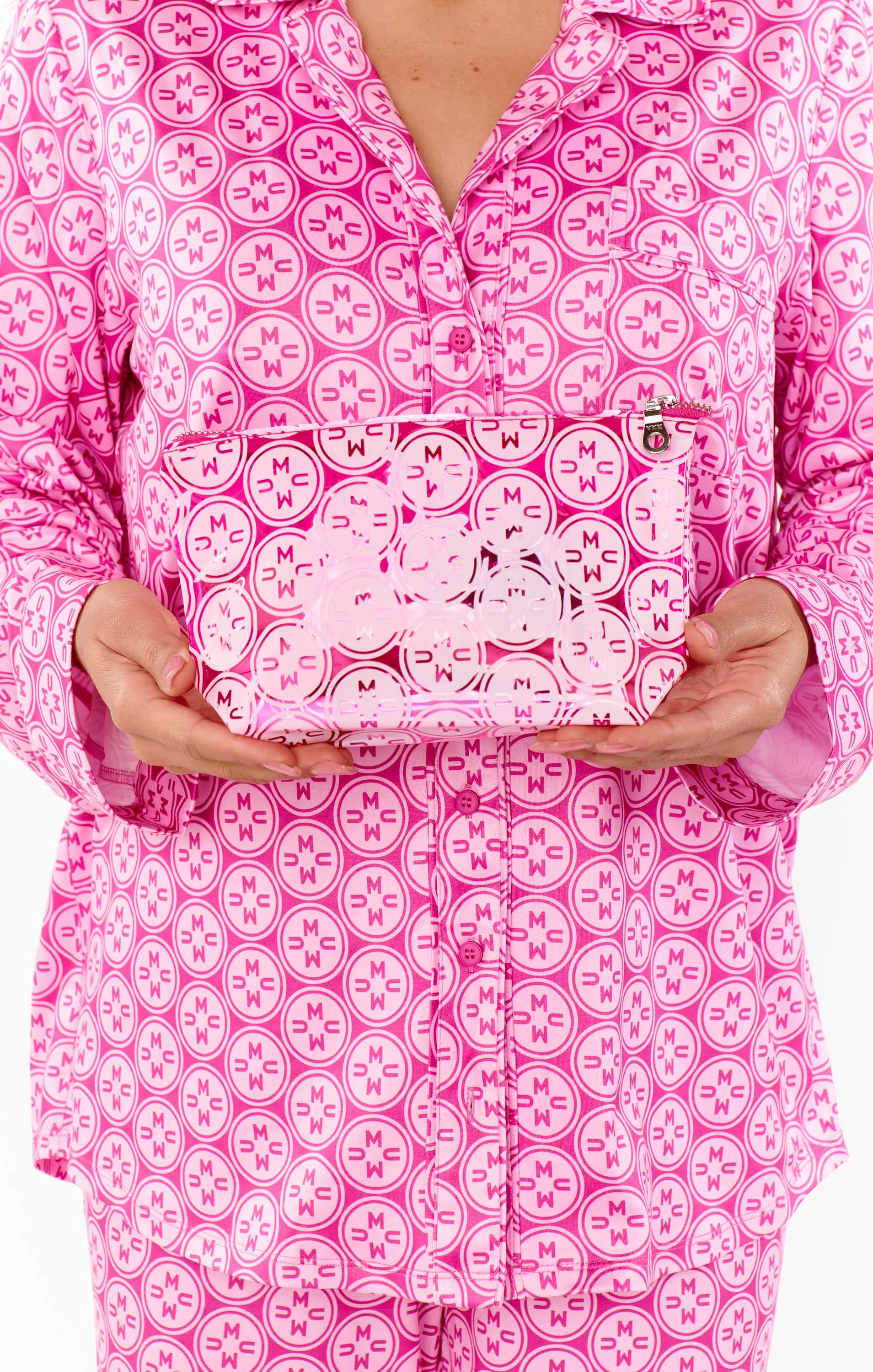 The Essentials Makeup Bag ~ Pink Mumu Logo